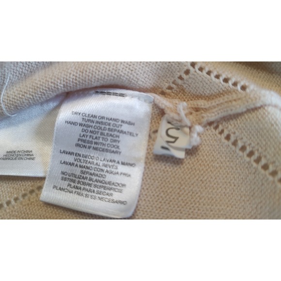 Anne Klein‎ Womens Cardigan Sweater Peach Long Open Front Size Medium SEE - Picture 7 of 14